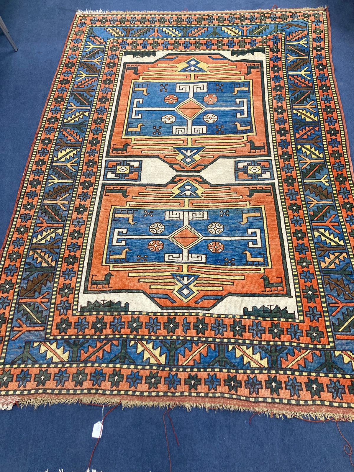 A Kelim geometric rug, 256 x 180cm